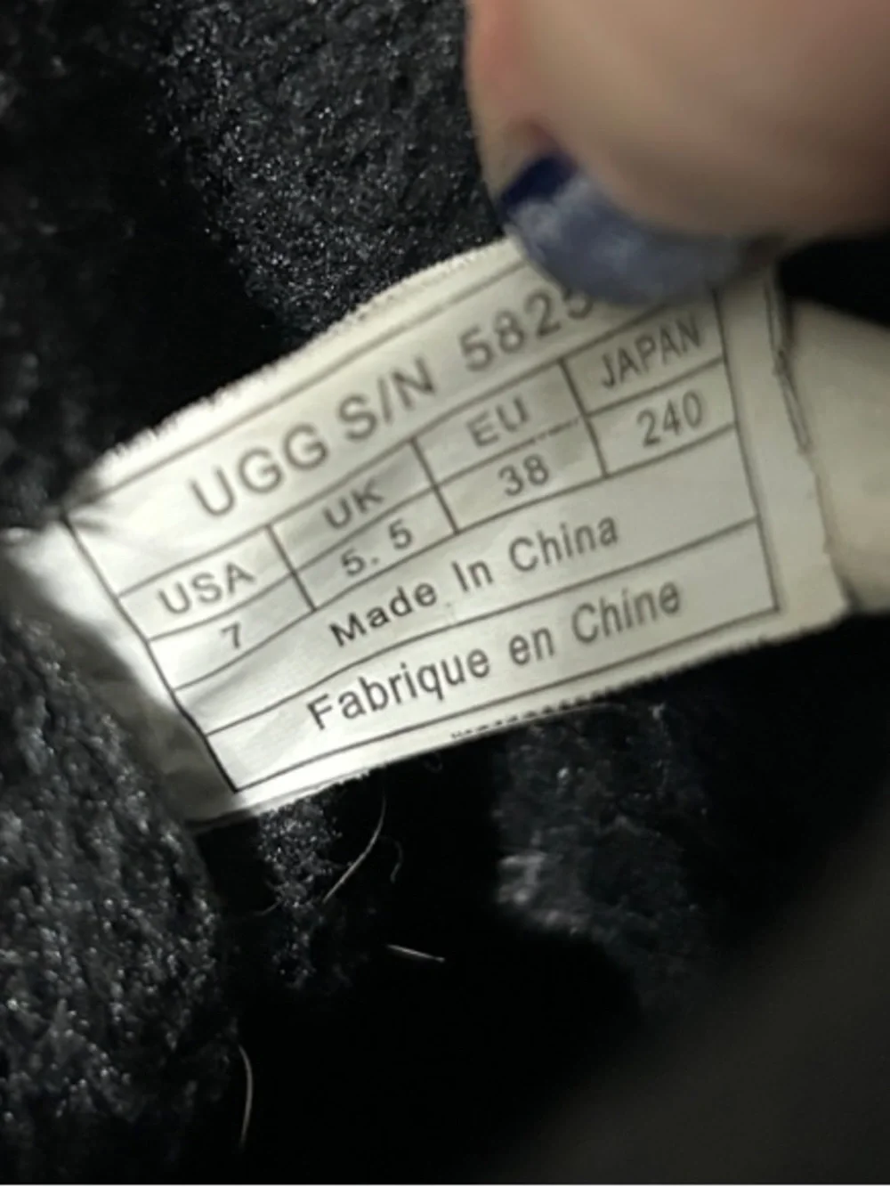 UGG Black Suede Short Boot - Classic Logo Heel